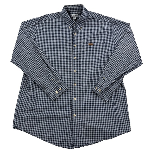 Carhartt Other - VTG Mens Carhartt Long Sleeve Button Up Shirt Blue Plaid Size XL Workwear